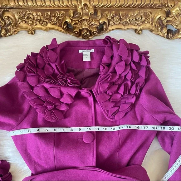 Feratelli Rosettes Fuchsia Coat - Picture 6 of 9